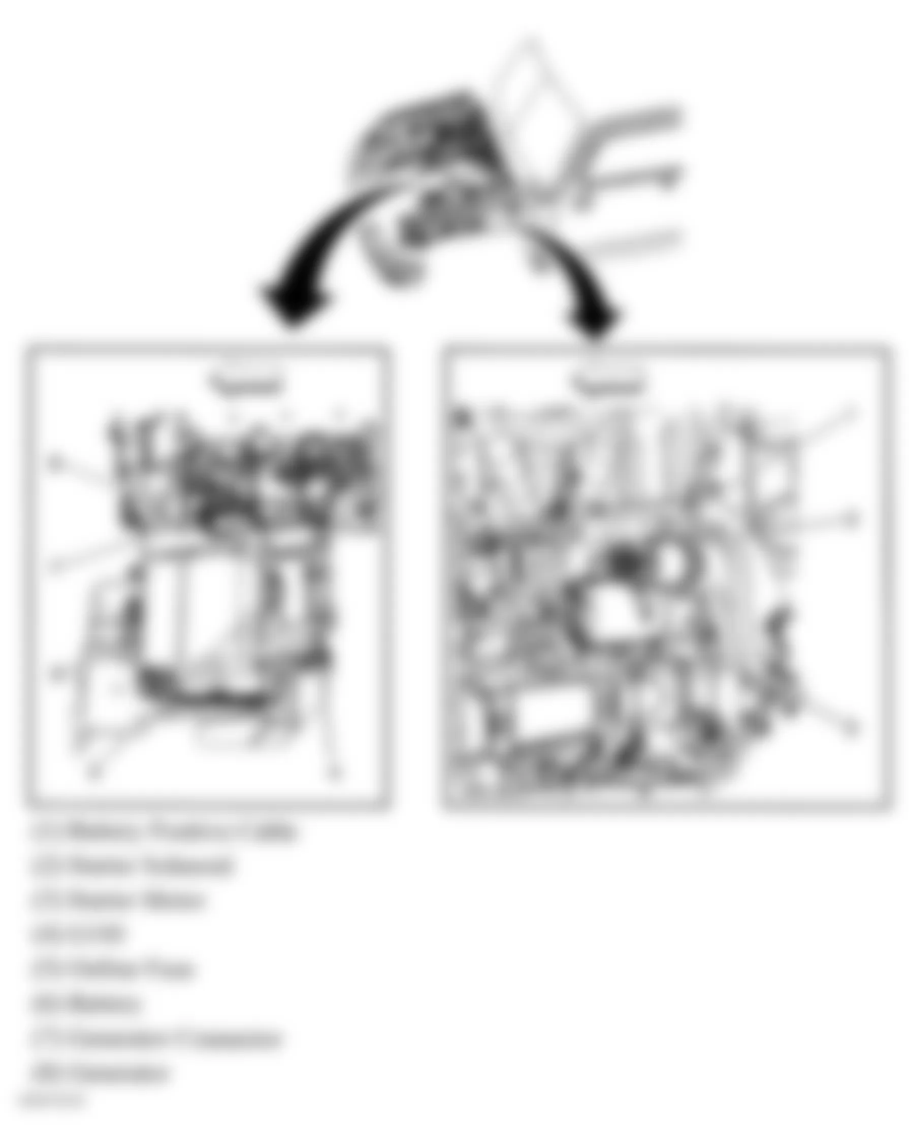 Hummer H3 Alpha 2009 - Component Locations -  Engine Electrical Components