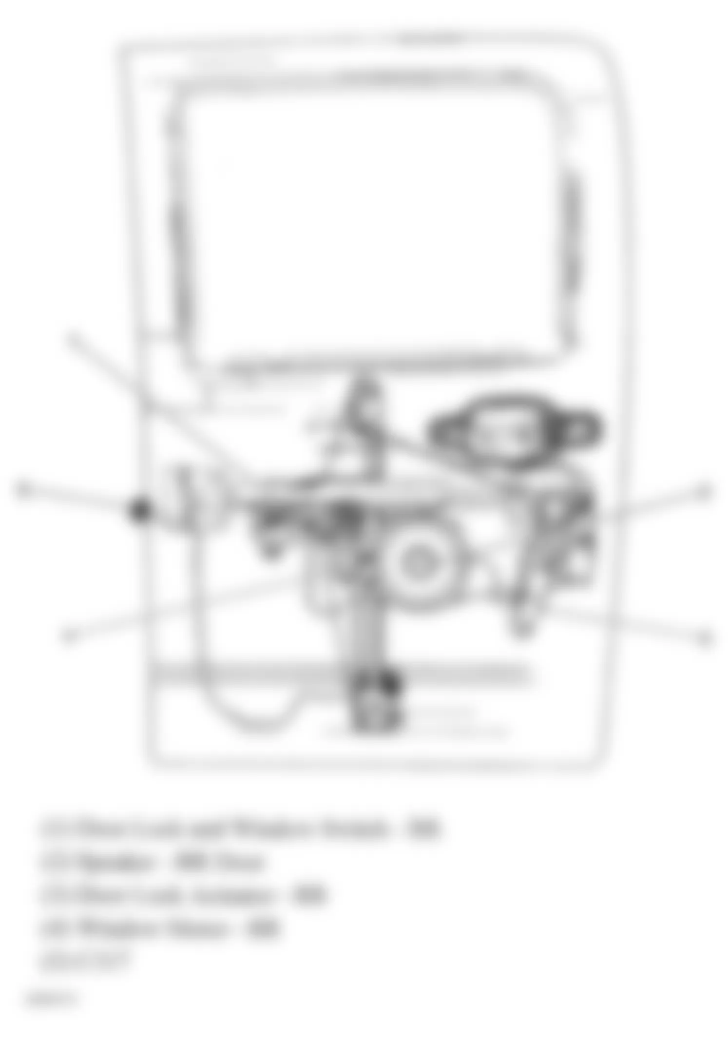 Hummer H3 Alpha 2009 - Component Locations -  Right Rear Door (Crew Cab)