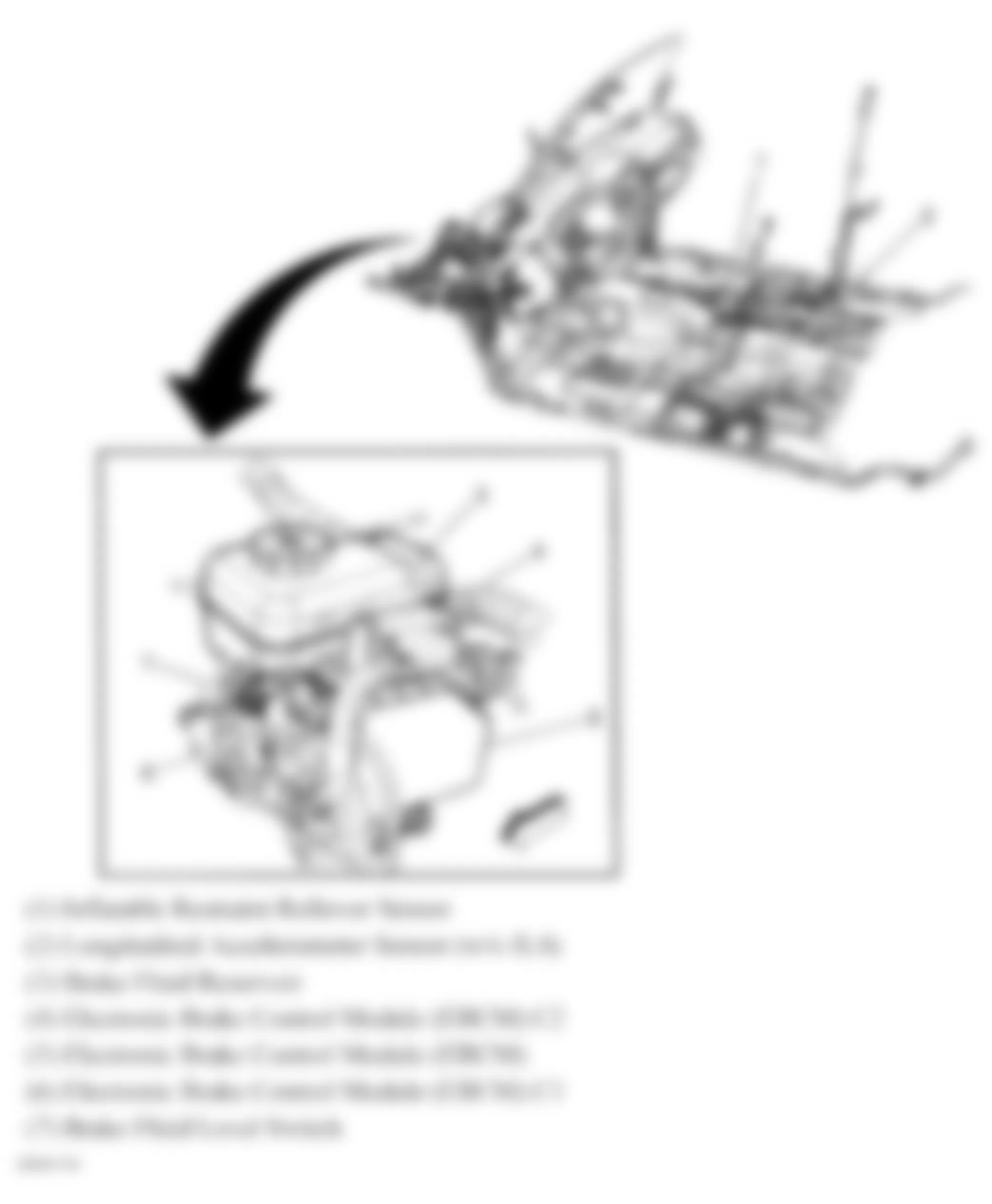 Hummer H3 Alpha 2009 - Component Locations -  Brake Components (W/O Active Brake Control)