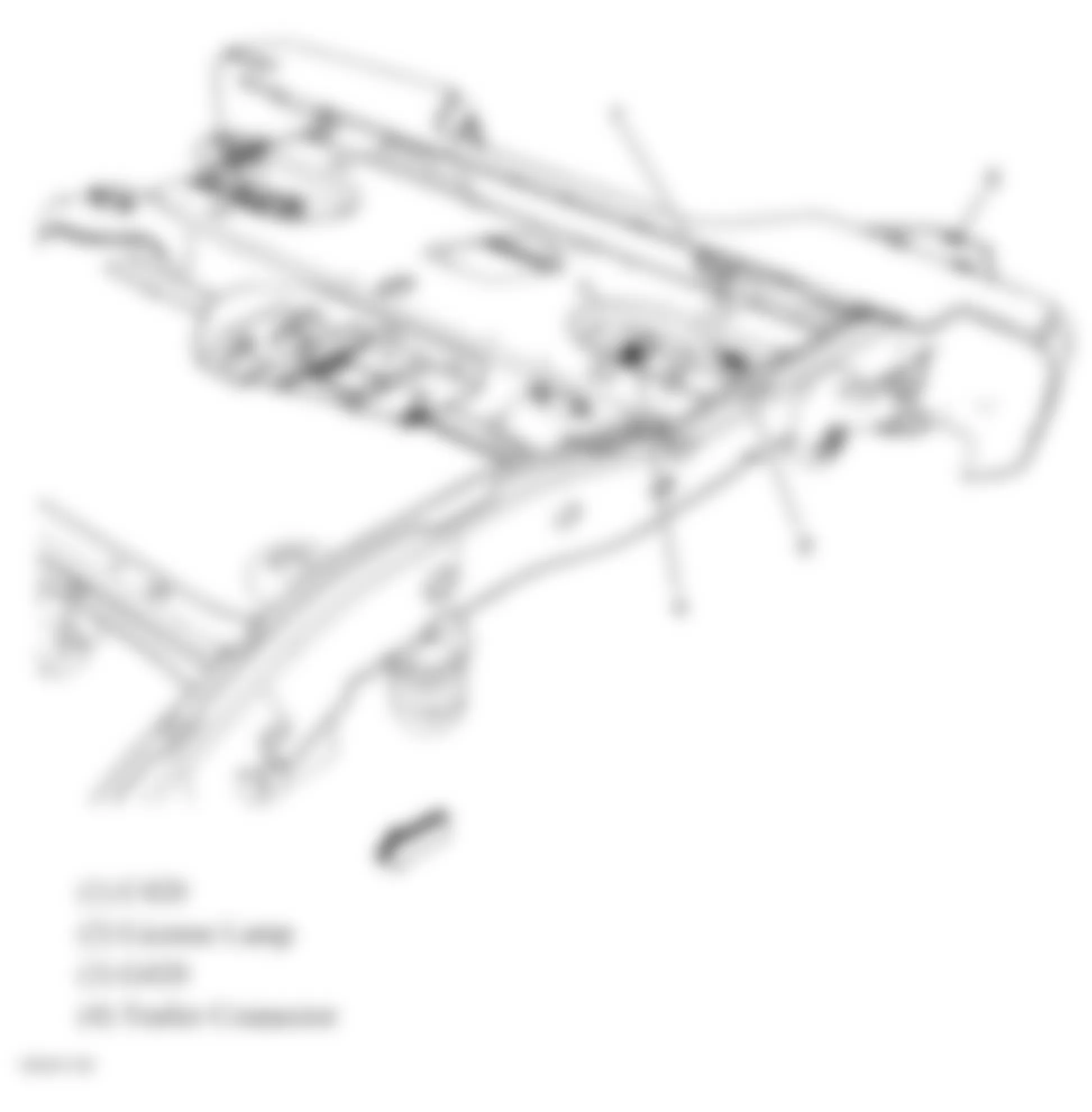 Hummer H3 Alpha 2009 - Component Locations -  Trailer Hitch Harness