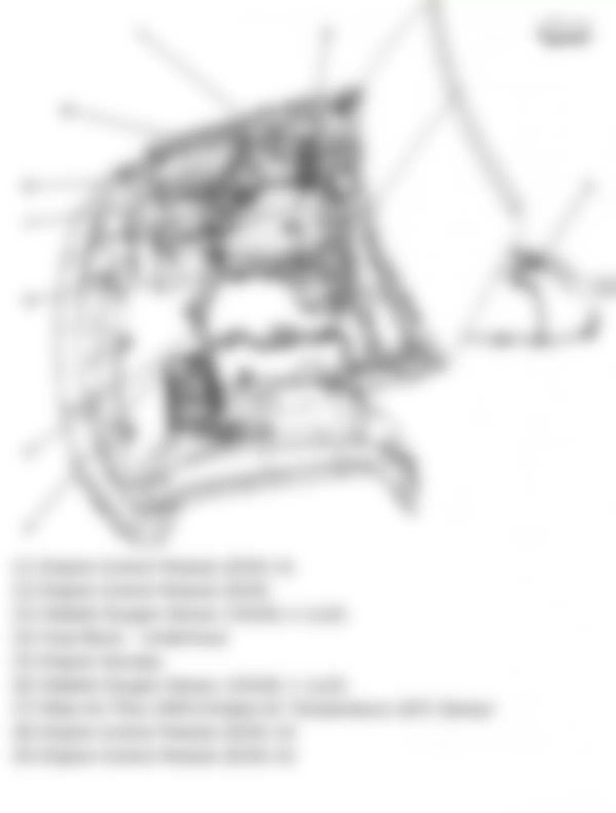 Hummer H3T Alpha 2009 - Component Locations -  Engine Compartment Components - Top