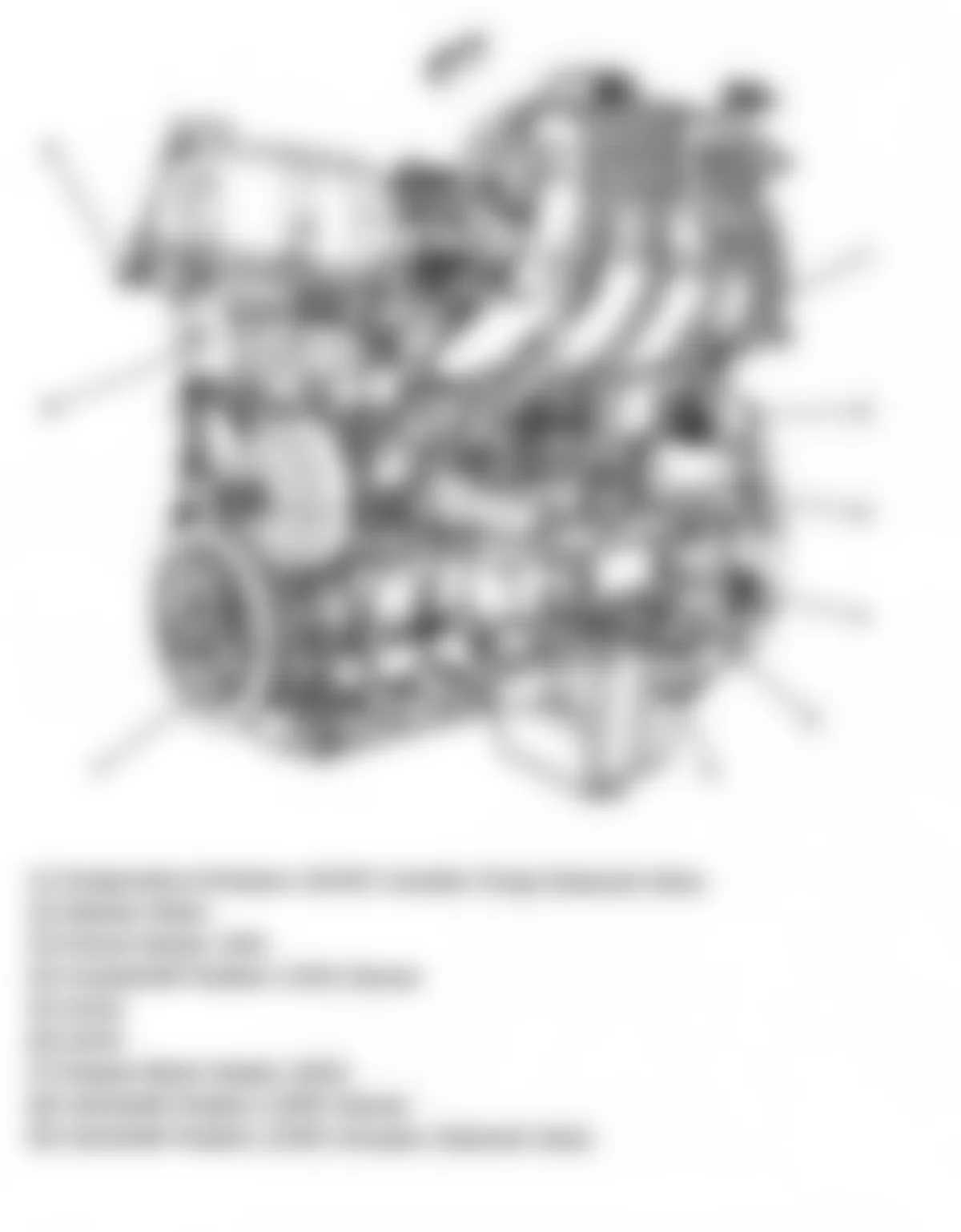 Hummer H3T Alpha 2009 - Component Locations -  Front Of Engine (3.7L)