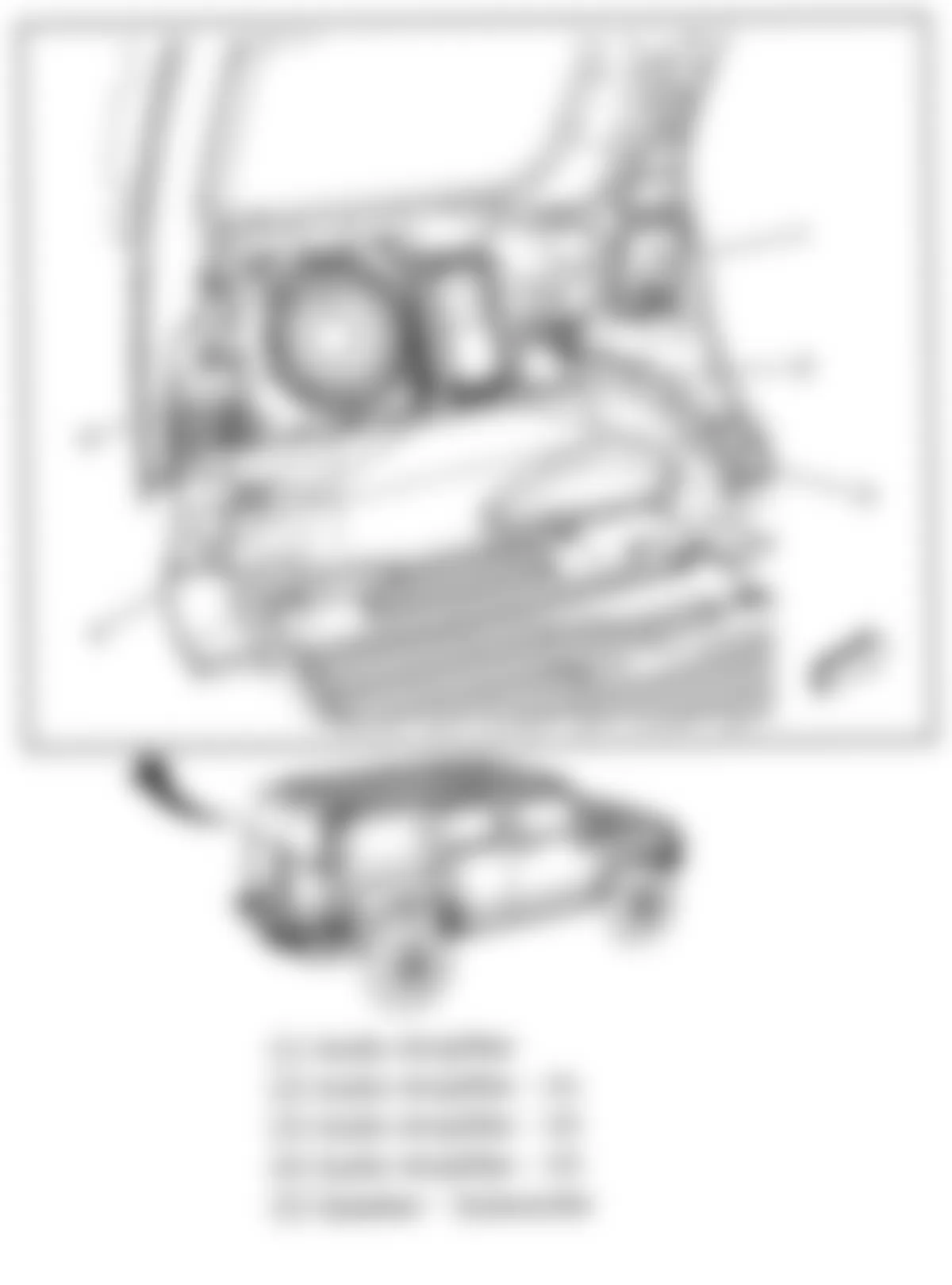 Hummer H3 2010 - Component Locations -  Audio Amplifier & Subwoofer
