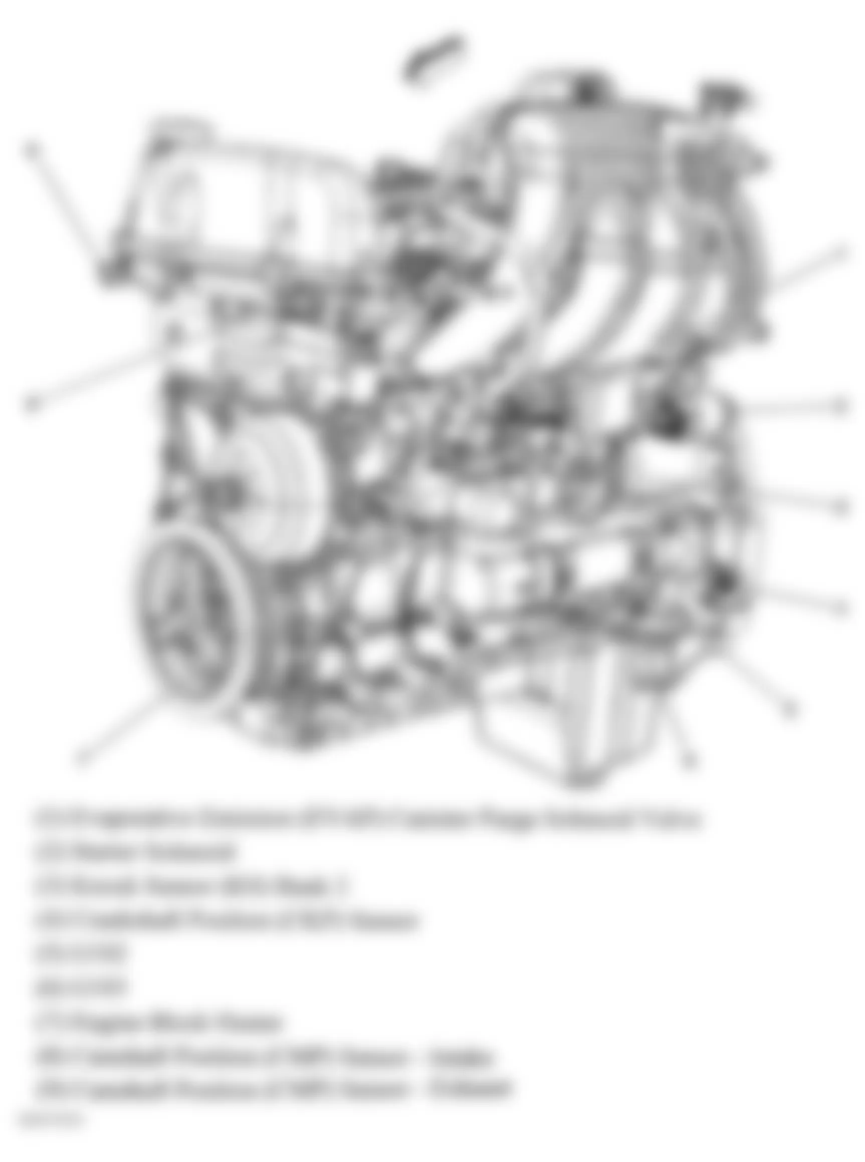 Hummer H3 Alpha 2010 - Component Locations -  Left Side Of Engine (3.7L)