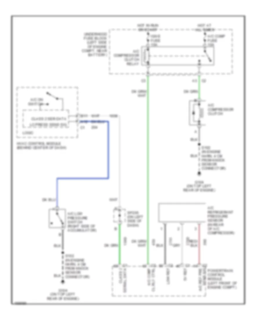 Compressor Wiring Diagram for Hummer H2 2003