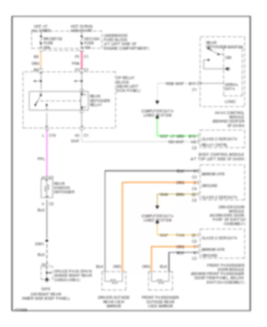 Defoggers Wiring Diagram for Hummer H2 2003