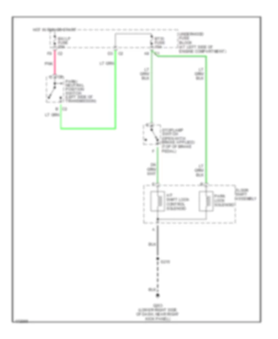 Shift Interlock Wiring Diagram for Hummer H2 2003