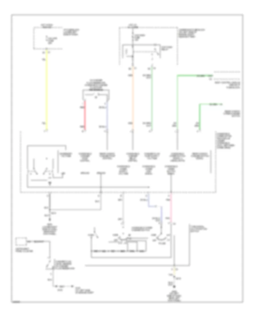Электросхема передних стеклоочистителей дворников и омывателя лобового стекла для Hummer H2 2005