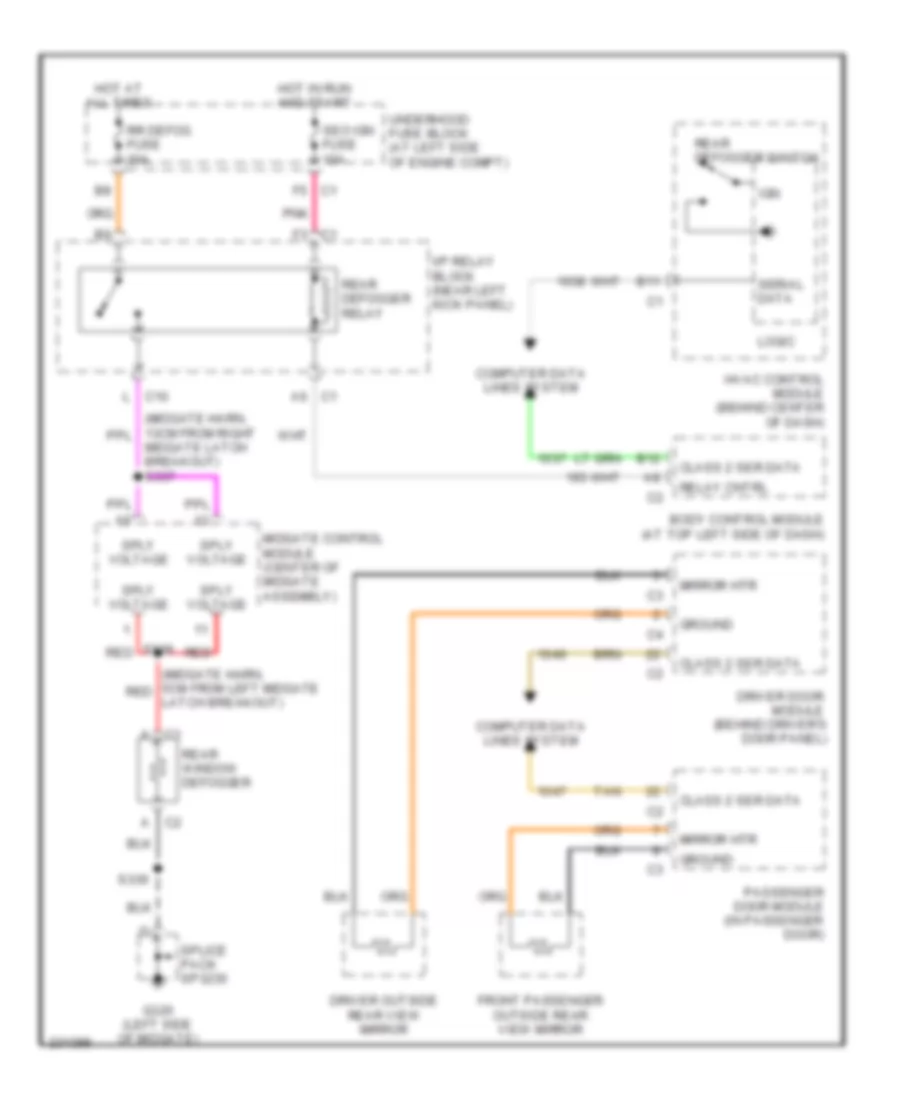 Defoggers Wiring Diagram SUT for Hummer H2 2006
