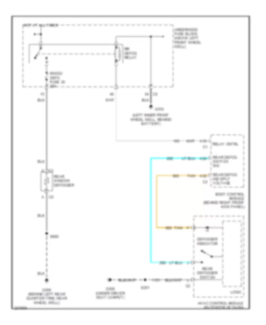 Defoggers Wiring Diagram for Hummer H3 2006