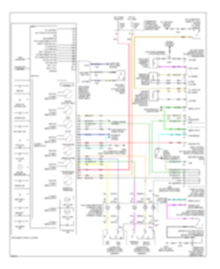 Instrument Cluster Wiring Diagram for Hummer H2 2007