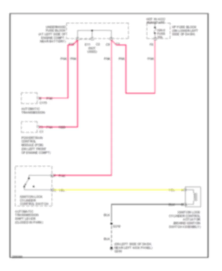 Ignition Lock Solenoid Wiring Diagram for Hummer H2 2007