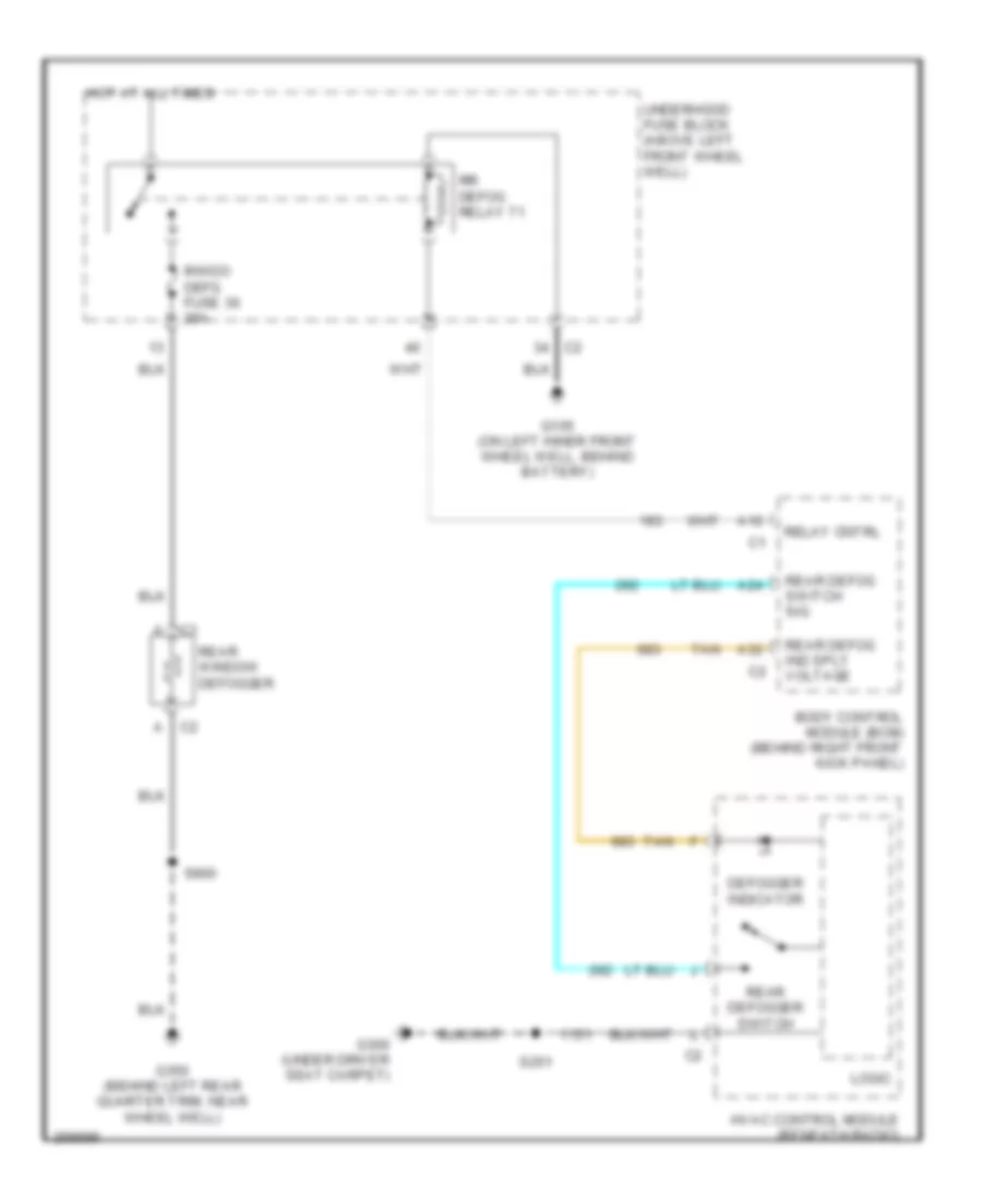 Defoggers Wiring Diagram for Hummer H3 2007