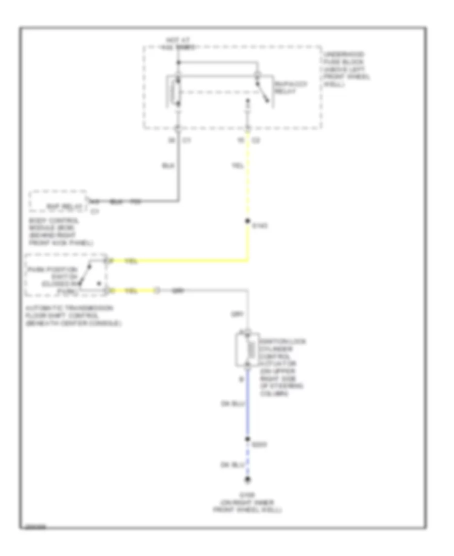 Ignition Lock Solenoid Wiring Diagram for Hummer H3 2007