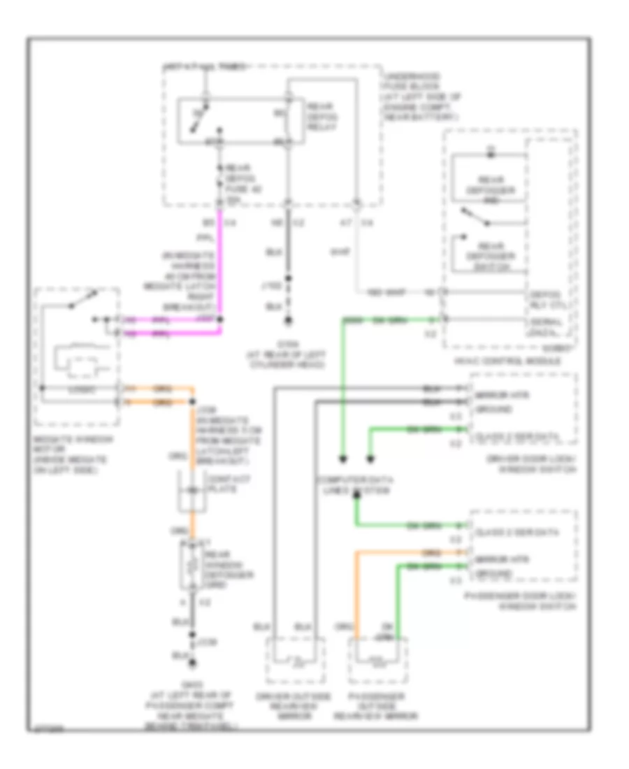 Defoggers Wiring Diagram SUT for Hummer H2 2008