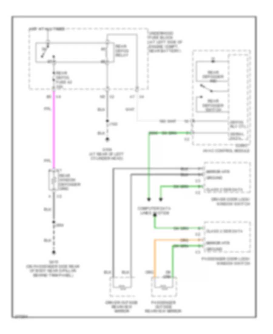 Defoggers Wiring Diagram SUV for Hummer H2 2008