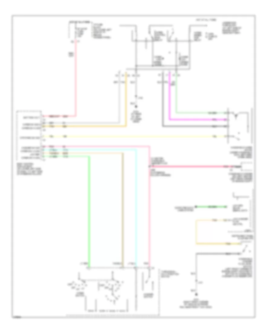Электросхема передних стеклоочистителей дворников и омывателя лобового стекла для Hummer H2 2008