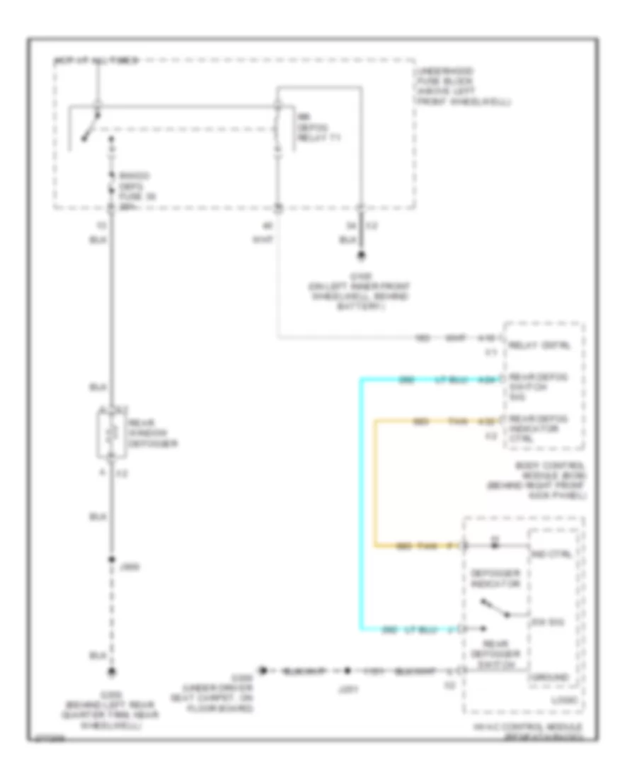 Defoggers Wiring Diagram for Hummer H3 2008