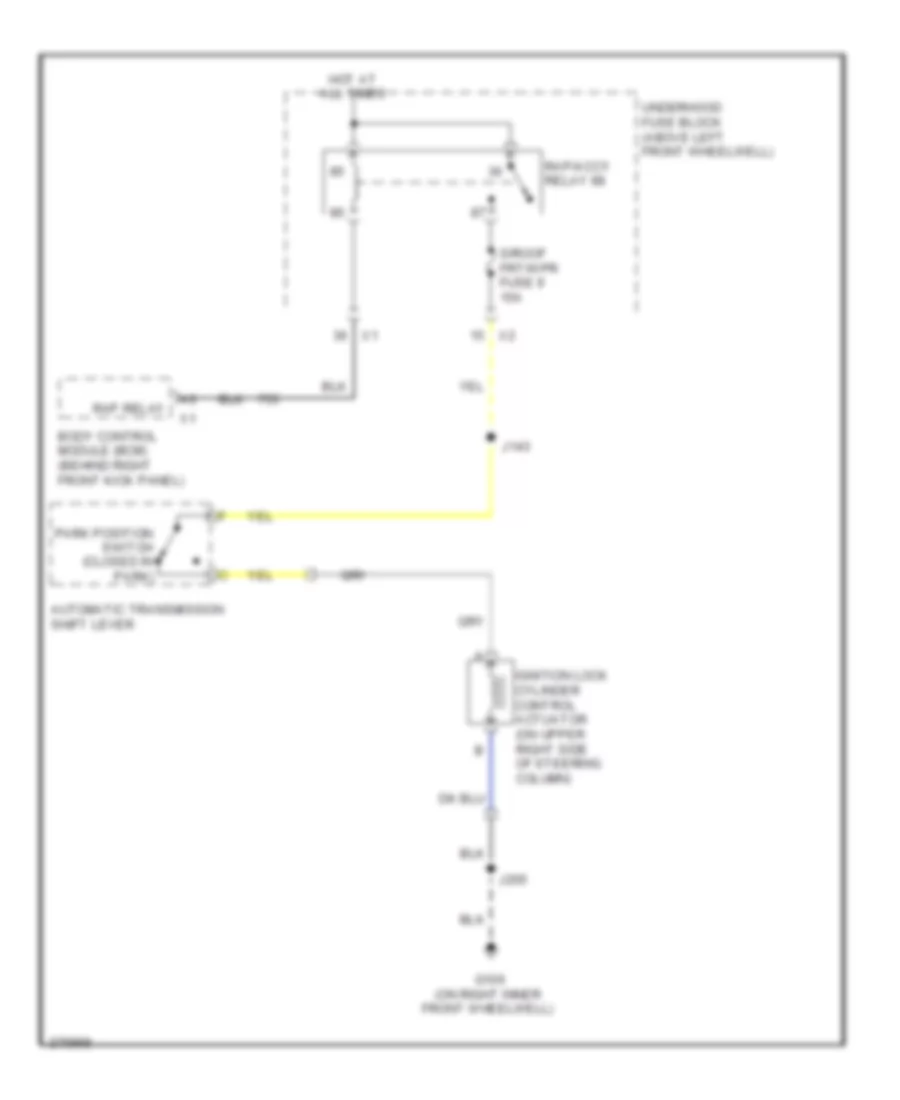 Ignition Lock Solenoid Wiring Diagram for Hummer H3 2008