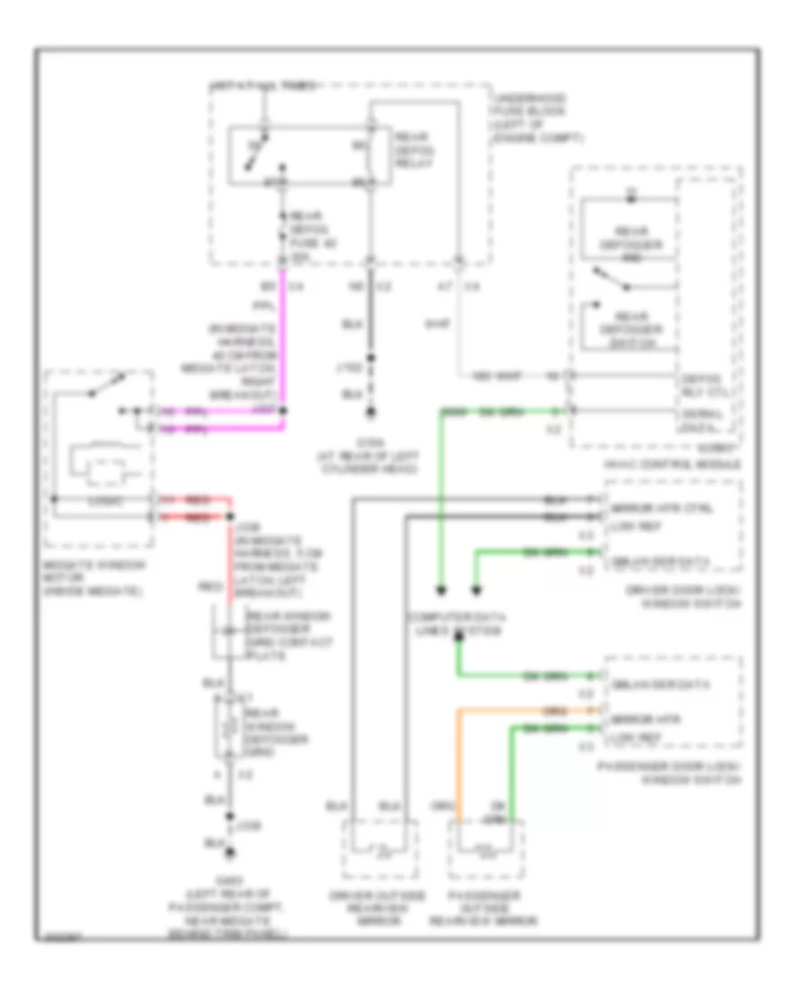 Defoggers Wiring Diagram SUT for Hummer H2 2009