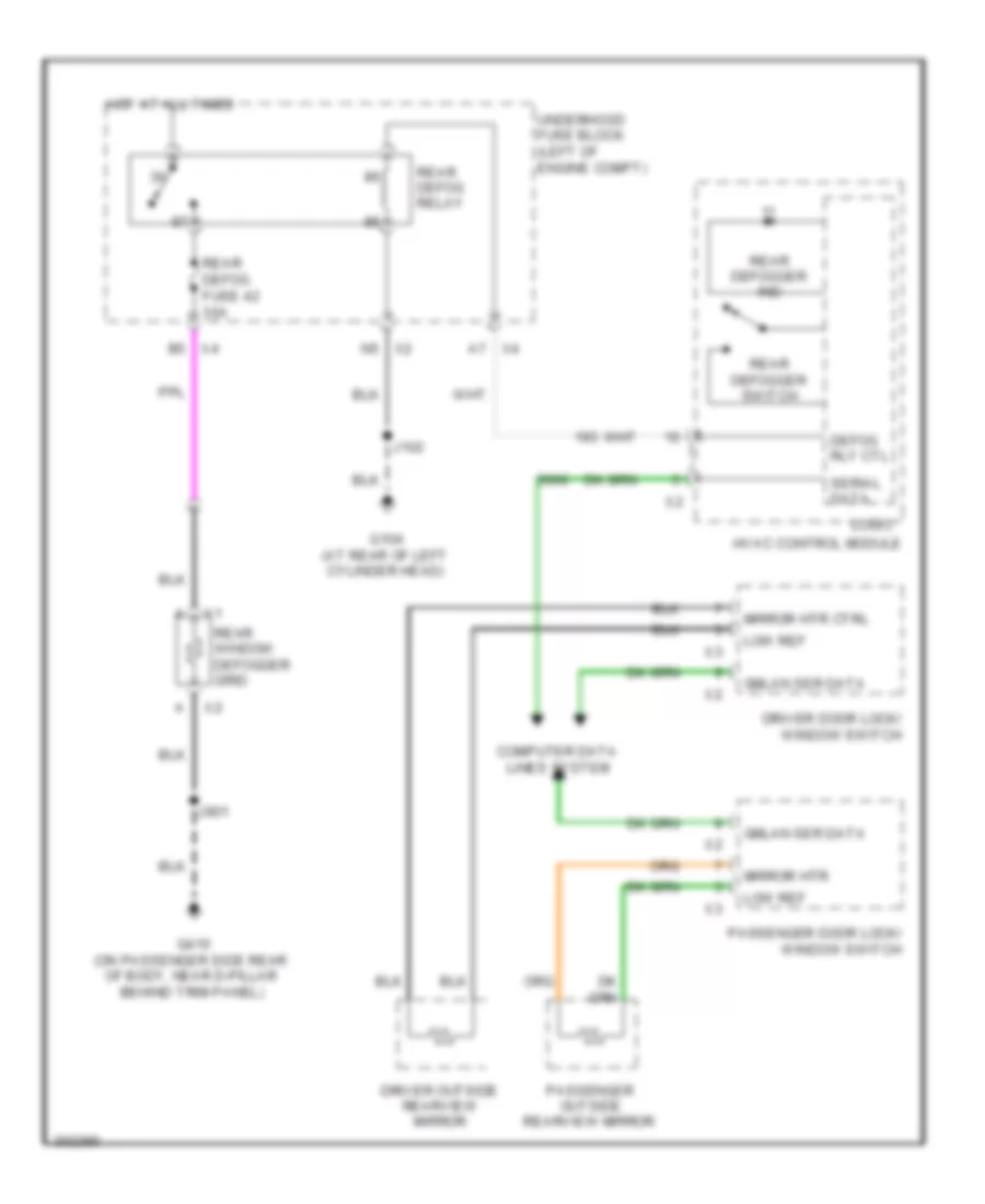 Defoggers Wiring Diagram SUV for Hummer H2 2009