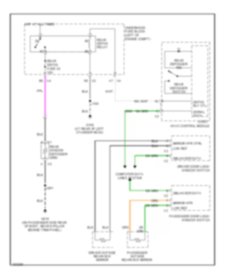 Defoggers Wiring Diagram, SUV for Hummer H2 2009