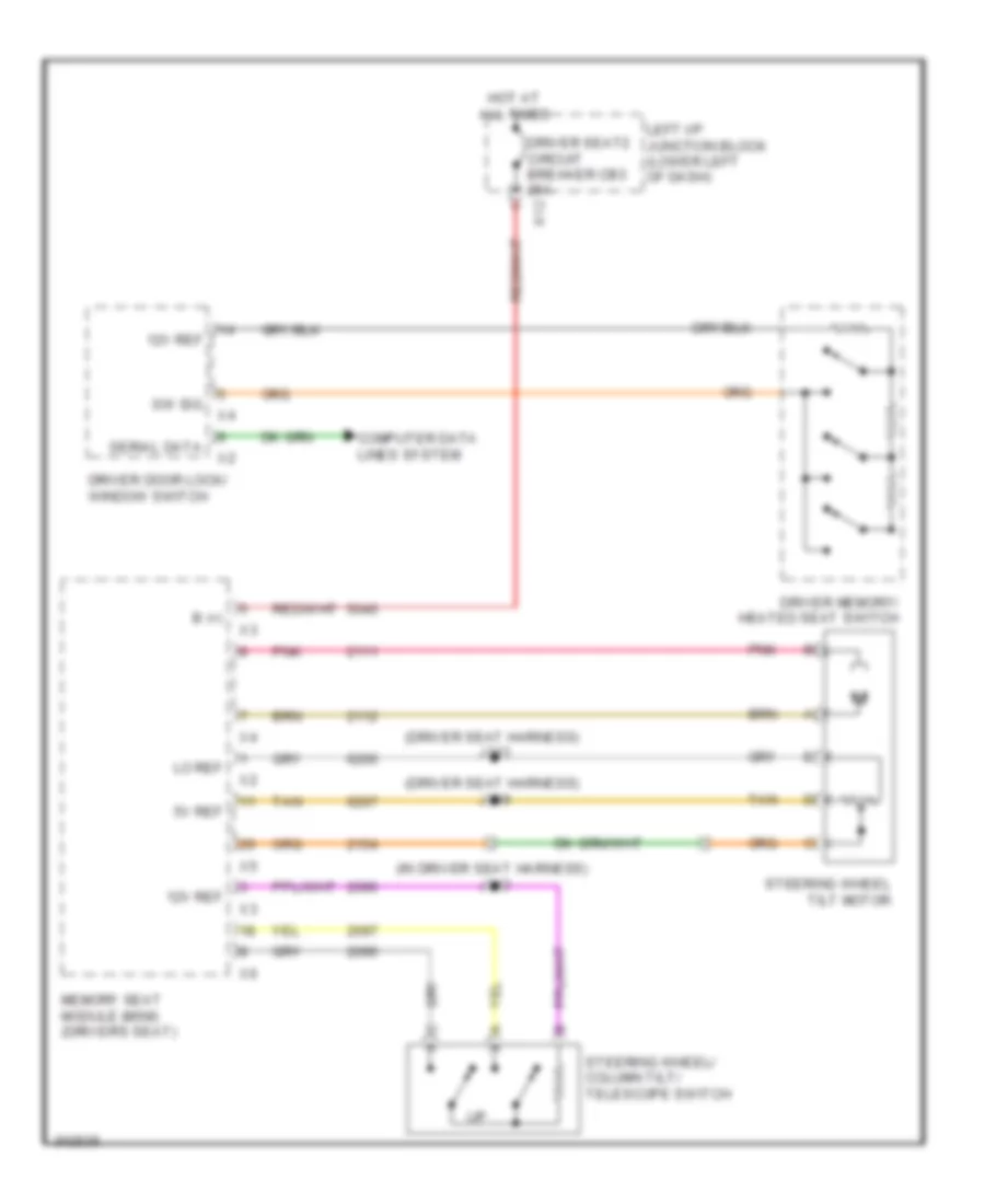 Memory Power Tilt  Power Telescopic Wiring Diagram for Hummer H2 2009