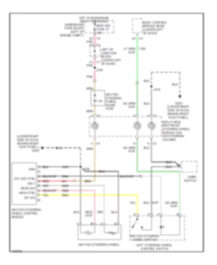 Heated Steering Wheel Wiring Diagram for Hummer H2 2009