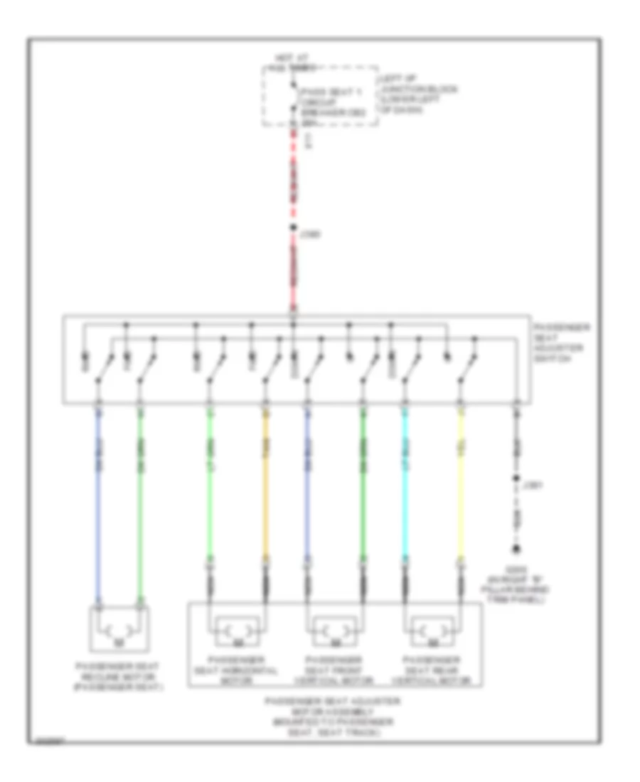 Passenger Power Seat Wiring Diagram for Hummer H2 2009