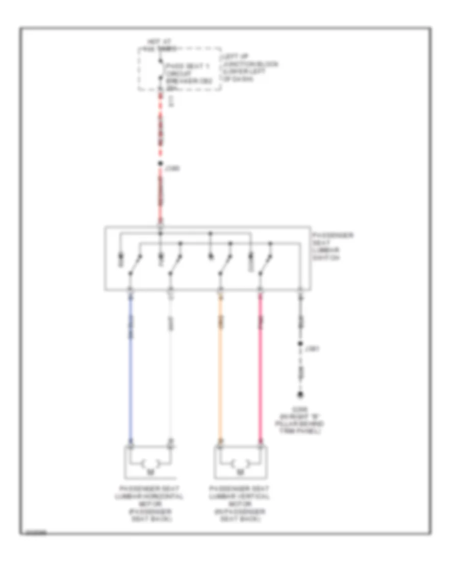 Passenger s Lumbar Wiring Diagram for Hummer H2 2009