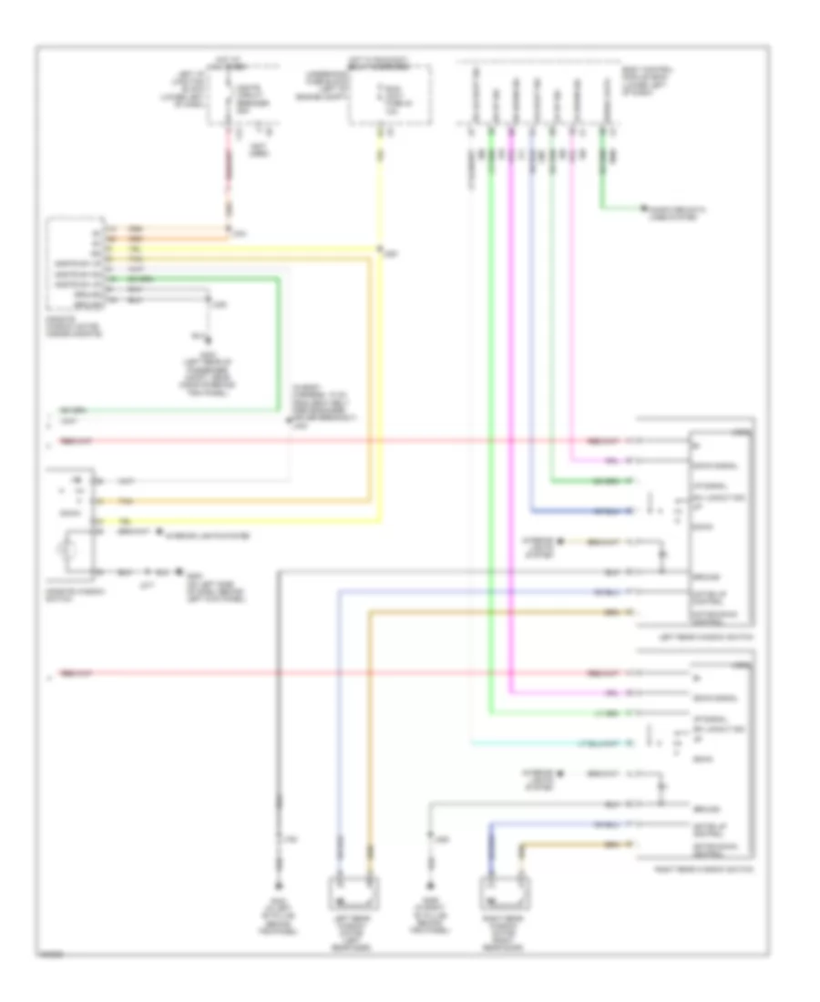 Power Windows Wiring Diagram 2 of 2 for Hummer H2 2009