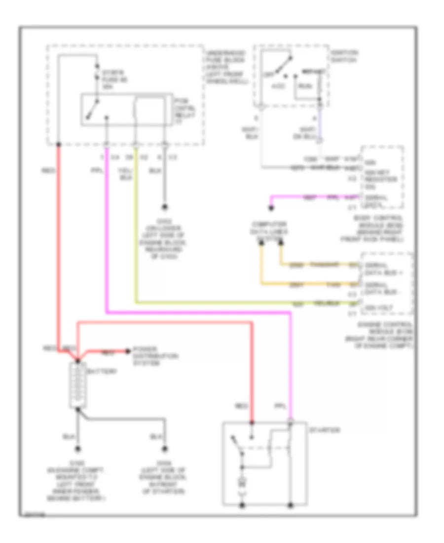 Starting Wiring Diagram M T for Hummer H3 2009