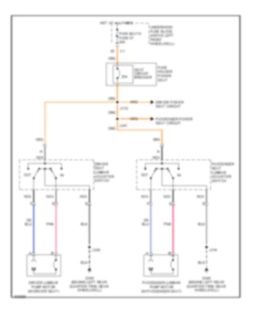 Lumbar Wiring Diagram for Hummer H3T 2009