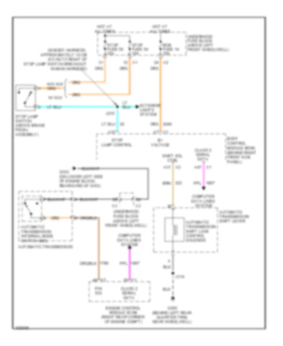 Shift Interlock Wiring Diagram for Hummer H3T 2009