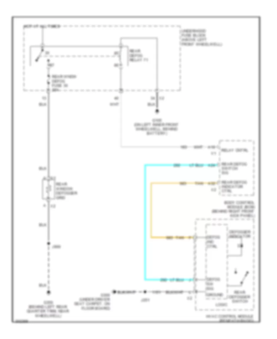 Defoggers Wiring Diagram for Hummer H3T Alpha 2009