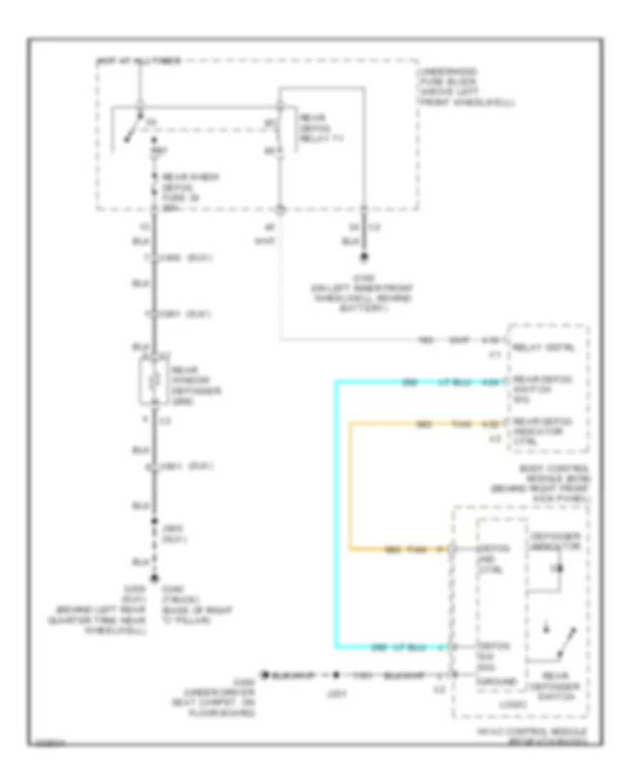 Defoggers Wiring Diagram for Hummer H3 2010