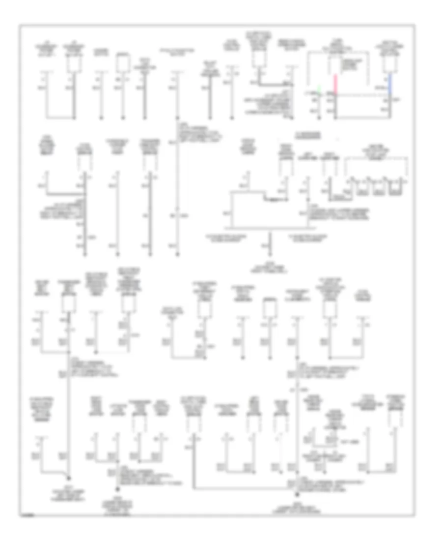 Ground Distribution Wiring Diagram 4 of 4 for Hummer H3 2010