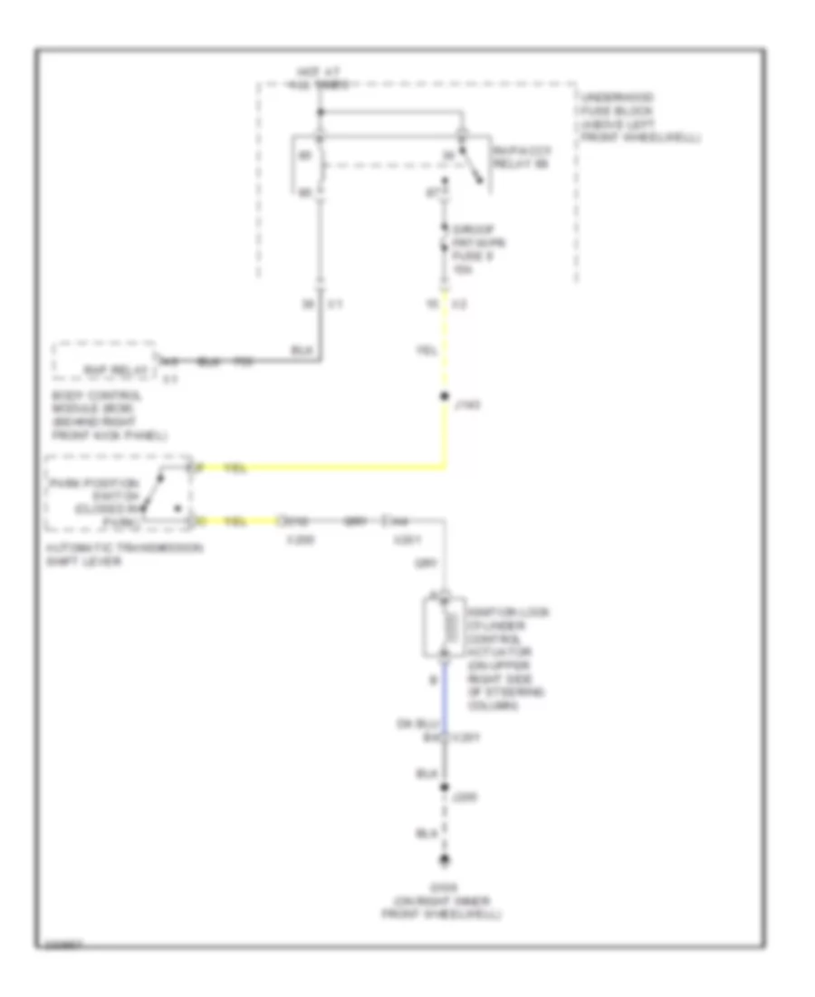 Ignition Lock Solenoid Wiring Diagram for Hummer H3 2010