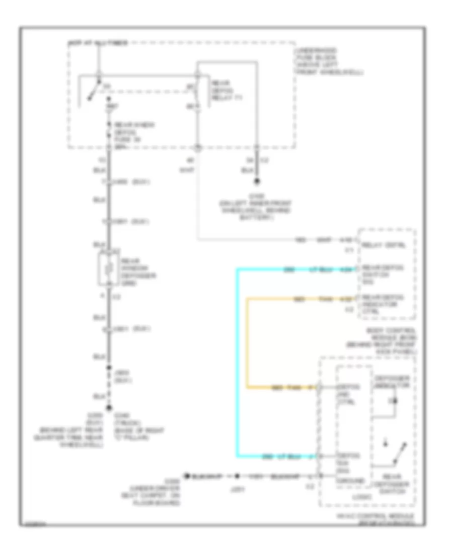 Defoggers Wiring Diagram for Hummer H3 Alpha 2010