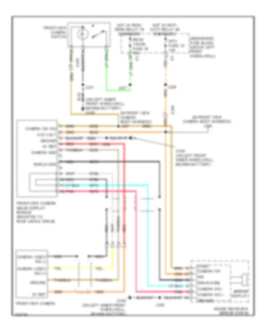 Front View Camera Wiring Diagram for Hummer H3 Alpha 2010