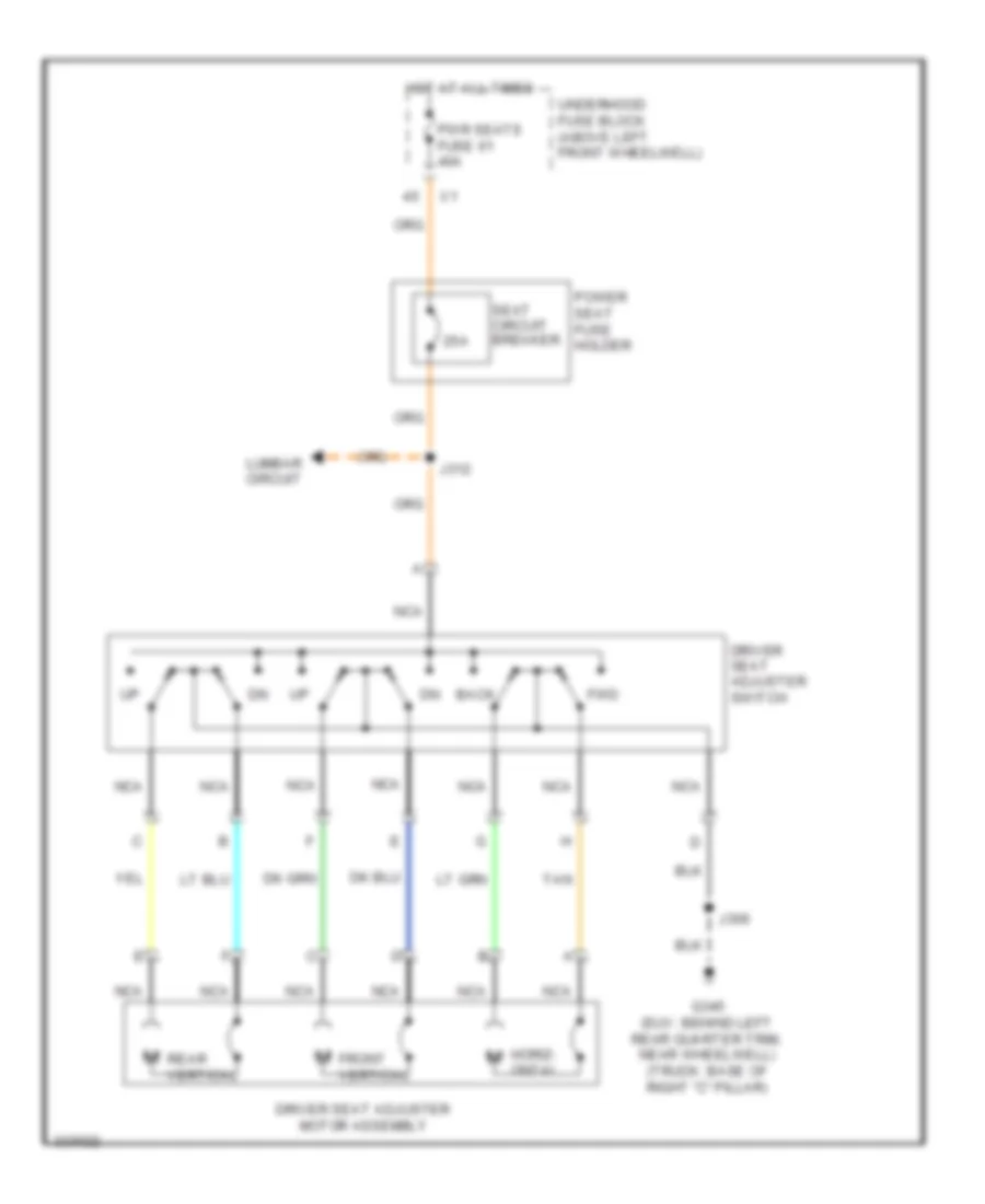 Driver Power Seat Wiring Diagram for Hummer H3 Alpha 2010