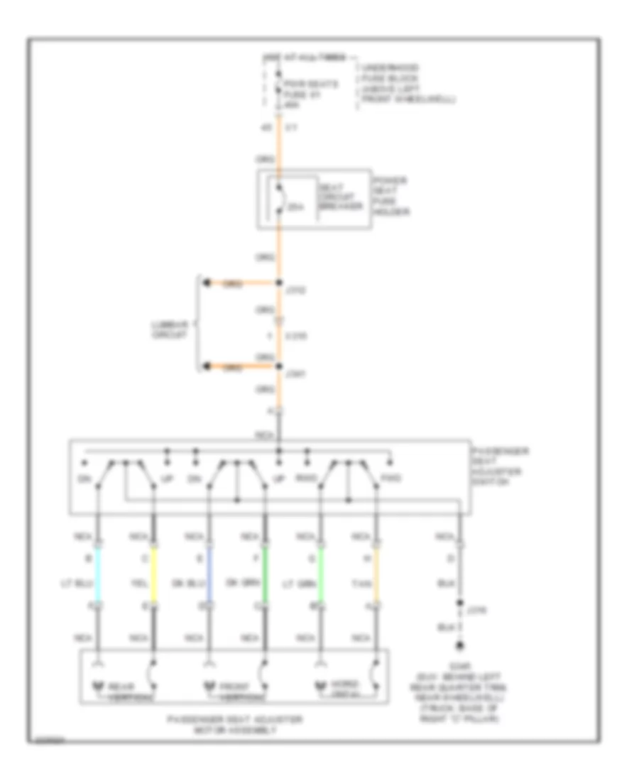 Passenger Power Seat Wiring Diagram for Hummer H3 Alpha 2010