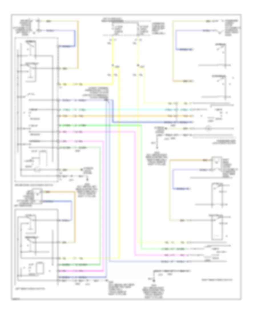 Power Windows Wiring Diagram for Hummer H3 Alpha 2010