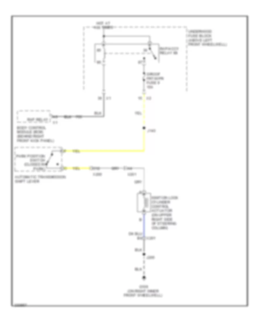 Ignition Lock Solenoid Wiring Diagram for Hummer H3 Alpha 2010