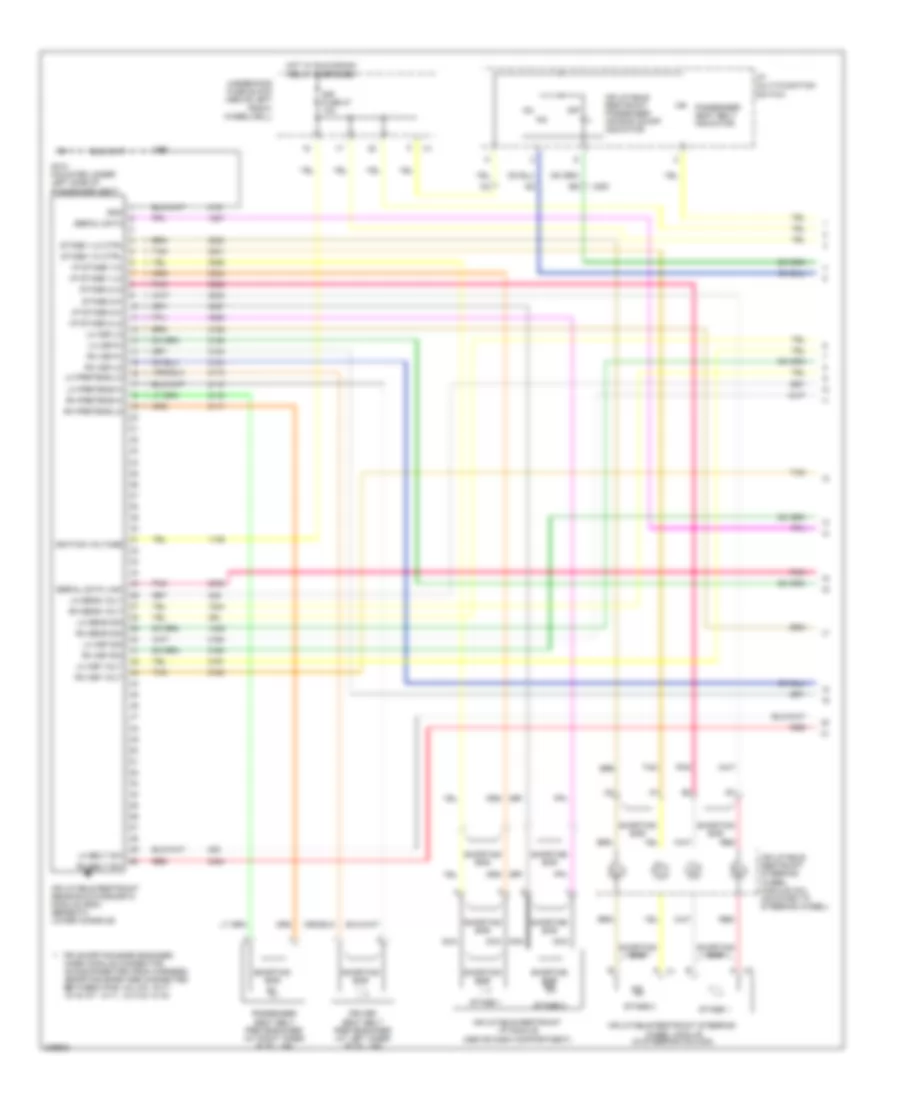 Supplemental Restraints Wiring Diagram 1 of 2 for Hummer H3 Alpha 2010