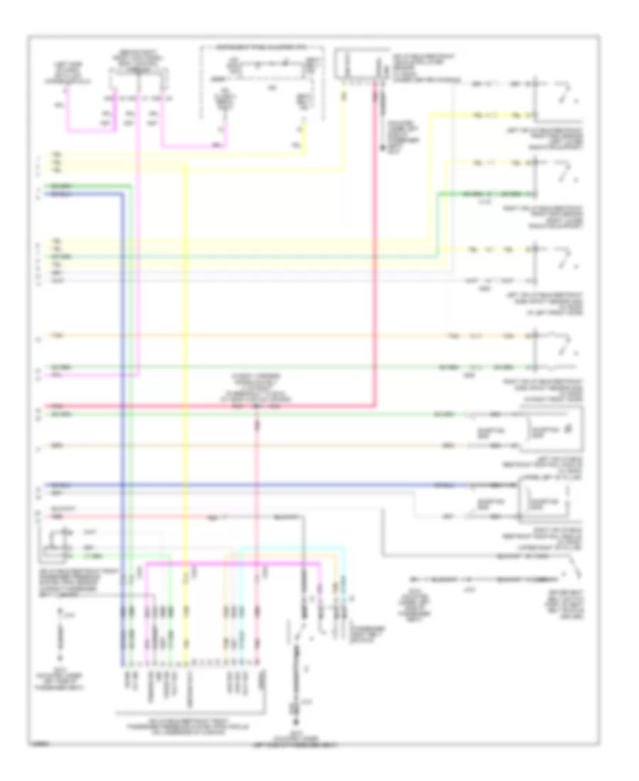 Supplemental Restraints Wiring Diagram 2 of 2 for Hummer H3 Alpha 2010