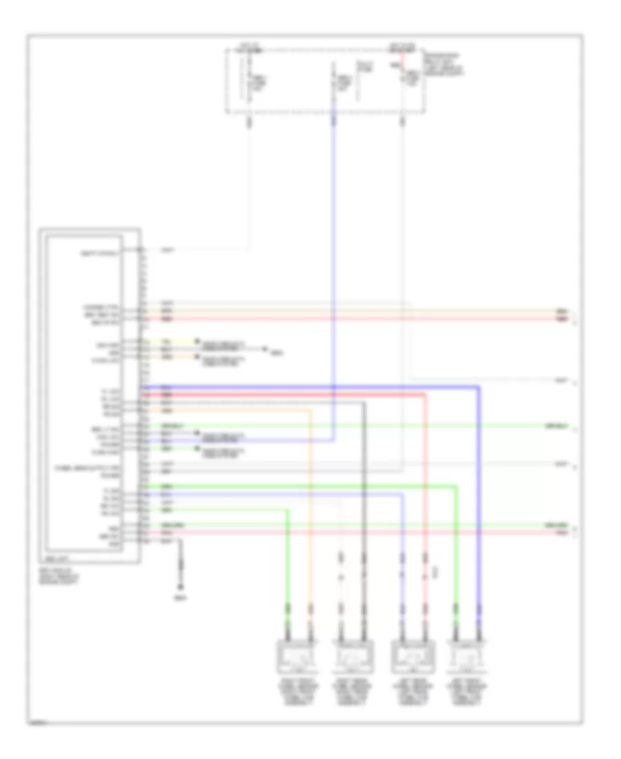 Электросхема антиблокировочной тормозной системы АБС (ABS) (1 из 2) для Hyundai Santa Fe GLS 2013