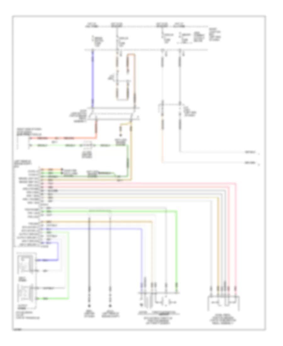 Электросхема системы круизконтроля (1 из 2) для Hyundai Santa Fe GLS 2013