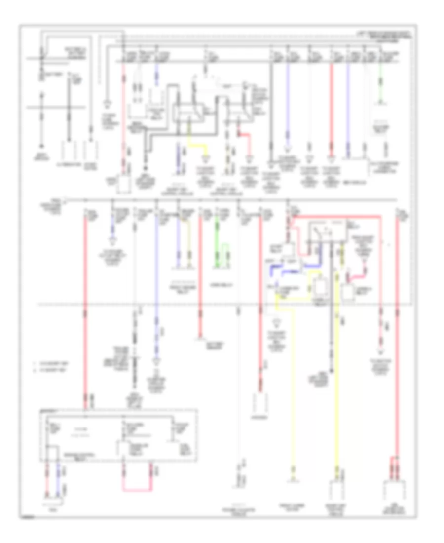 Электросхема блока предохранителей и реле (1 из 8) для Hyundai Santa Fe GLS 2013