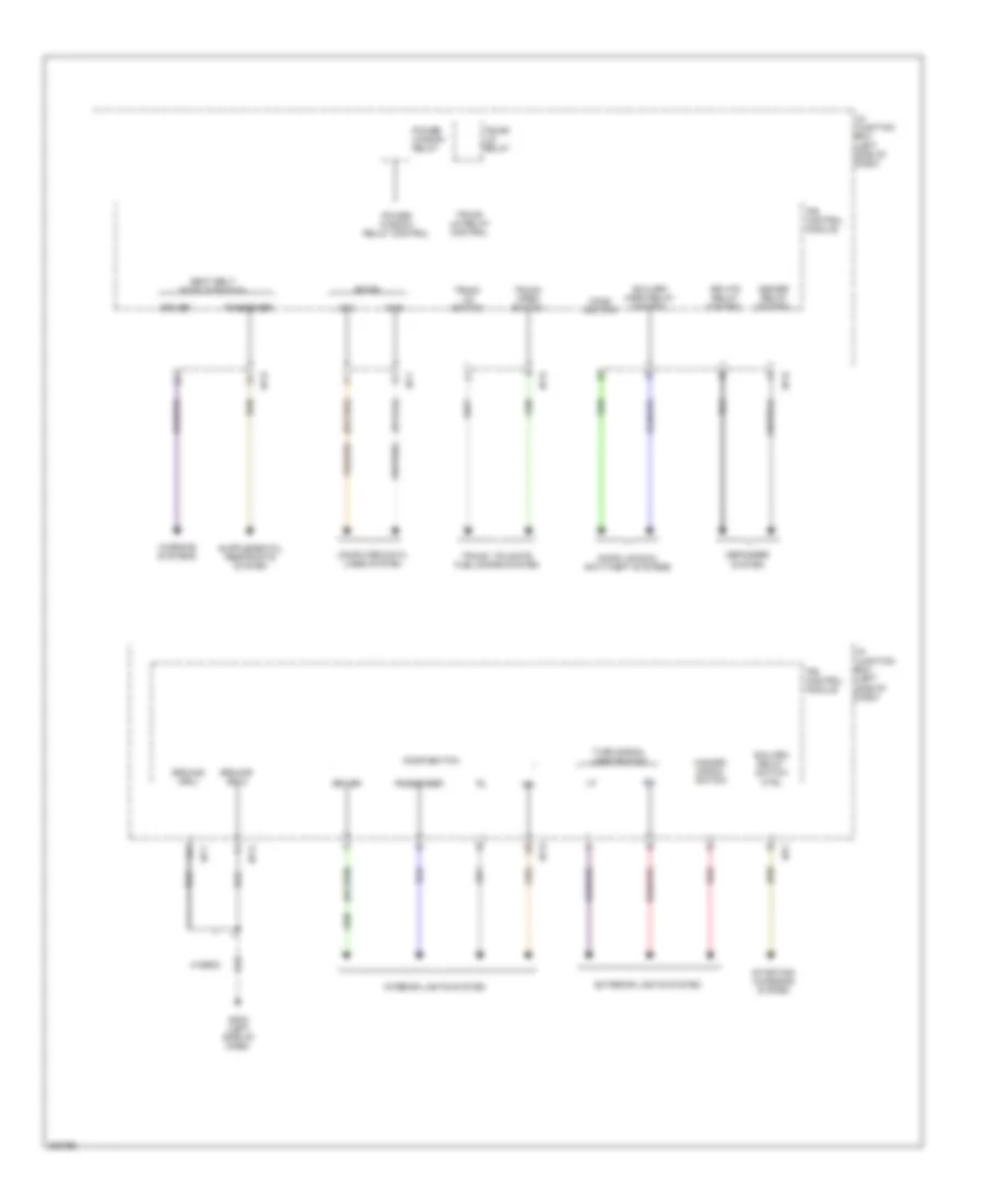 Электросхема IPS блока управления салоном с предохранителями (2 из 2) для Hyundai Sonata GLS 2013